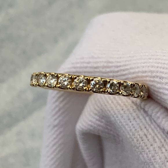 Riviera Pavé Diamond Ring In 18k Yellow Gold (1/2 Ct. Tw.) - Picture 7 of 16